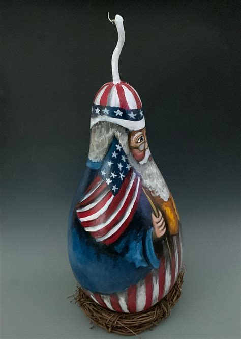 Hand Painted Uncle Sam Gourd Art - Etsy