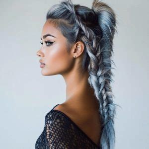 Image result for Messy Faux Hawk Fishtail Braid Tutorial