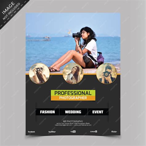 Premium PSD | Photographer flyer template