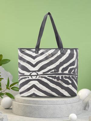 Buy Caprese Black Abstract Hand Bag Online