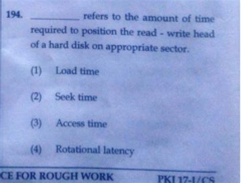 Operating System: seek time ,rotational latency