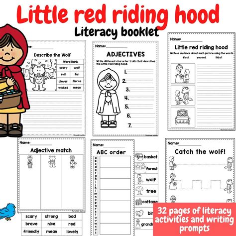 Little Red Riding Hood - Literacy Activity Booklet - Etsy