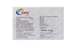 Volly Idol 60000 Iu Capsule 4 - Uses, Side Effects, Dosage, Price ...