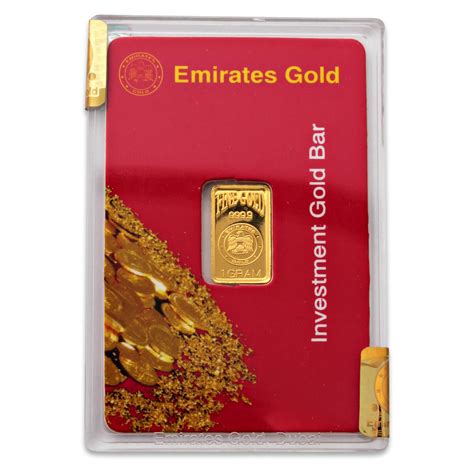 1 Gram Emirates Gold Mint Bar Bullion Met
