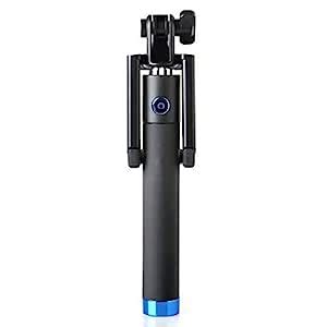 SahiBUY Elegant Black Pocket Selfie Stick with AUX Wire to Click for ...