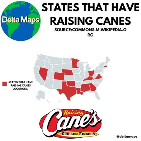 States that have Raising Canes. by deltamaps - Maps on the Web