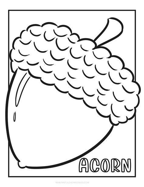 Acorn Coloring Pages