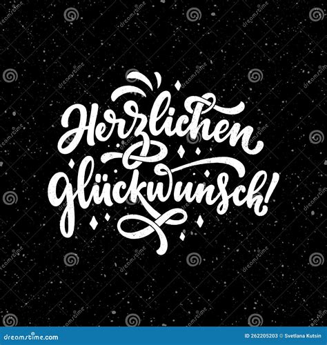 Hand Drawn Happy Birthday Lettering Quote in German - Congratulations ...