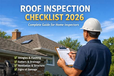 Roof Inspection Checklist 2026 | Complete Guide for Home Inspectors