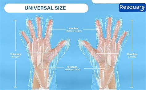 Shinzura Disposable Plastic Gloves,Latex Free Powder Clear Polyethylene ...