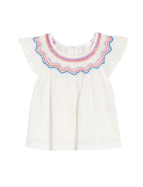 Buy Pure Cotton Embroidered Top at Marks & Spencer