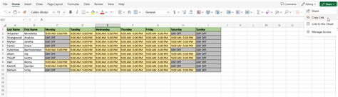 Image result for Tutorial Schedule Employees Excel