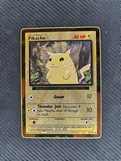 Pokemon Celebrations Gold Pikachu Metal Card 58/102 – Mint Collectables