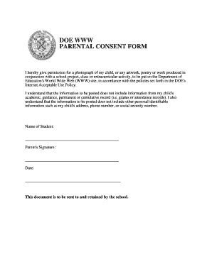parental consent/permission letter sample Forms and Templates ...