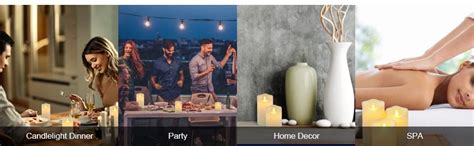 Buy LTETTES Flameless LED Candle Flickering Real Wax Faux Wick Moving ...