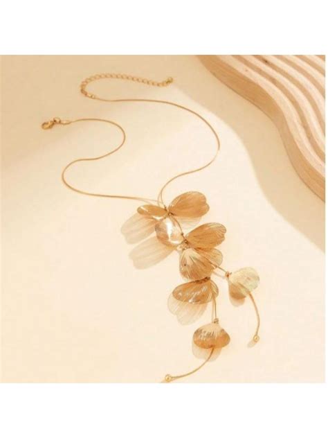 Buy Dkane Designs Women Gold Leaf Tassel Necklace Online