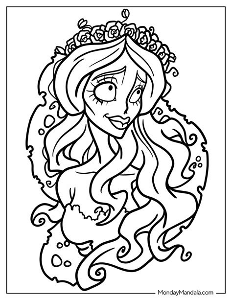 Image result for Corpse Bride Emily Coloring