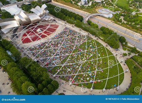 Aerial Image of the Jay Pritzker Pavilion Millennium Park Editorial ...