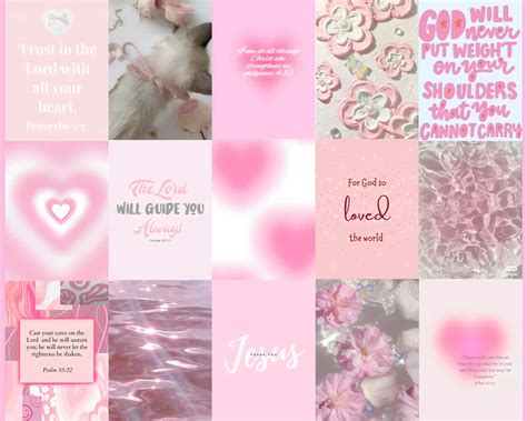 Download Pink Christian Inspirational Collage Wallpaper | Wallpapers.com