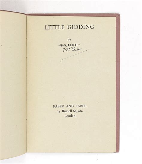 Little Gidding by ELIOT, T. S. - Jonkers Rare Books