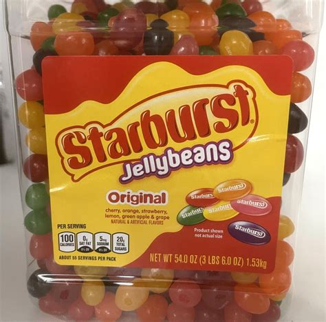 Starburst Jelly Beans Candy 54 oz Bulk Candies Cherry Orange Lemon ...