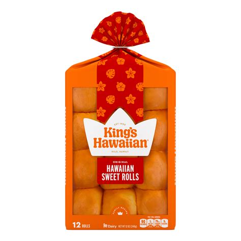 Kings Hawaiian Original Hawaiian Sweet Rolls, Bolsa de 12 Ct