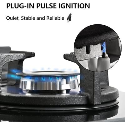 Nardea Gas Stove Top 4 Burner, Propane Gas Cooktop, LPG/NG India | Ubuy
