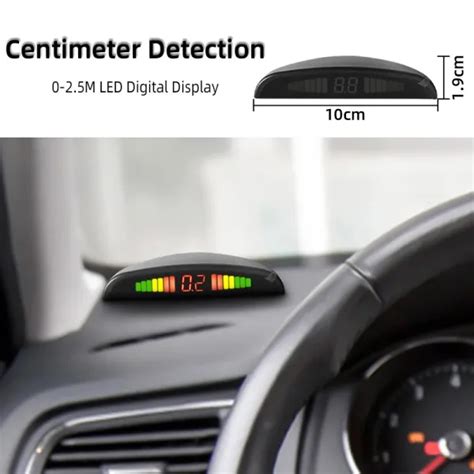 Car Reverse 4 Parking Sensor System Reverse Backup Radar System with ...