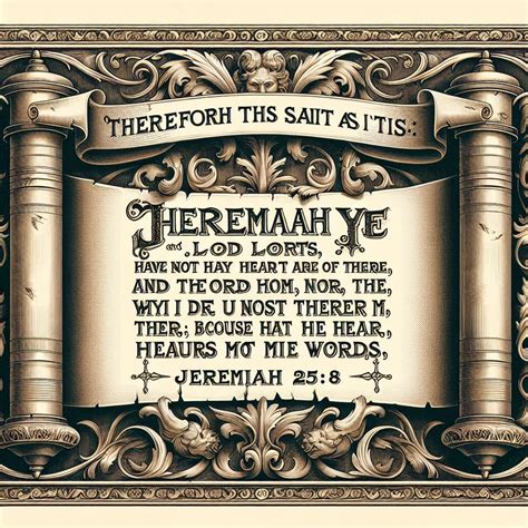 What does Jeremiah 25:8 mean? | Bible Art