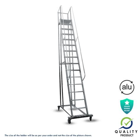 KALCO 8ft Industrial Aluminium Trolley Ladder, Buy Online