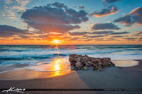 Amazing Sunrise Florida Beach Landscape | HDR Photography by Captain Kimo