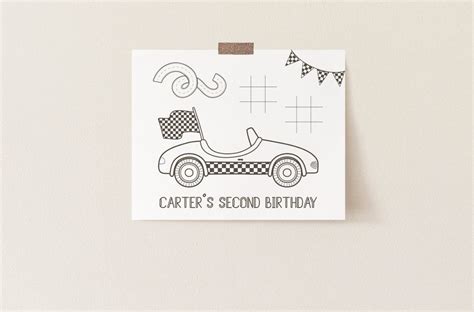 Buy Race Car Coloring Page, Editable Template, Racing Party Extra, Two ...