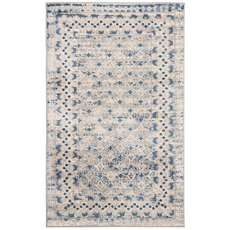Safavieh Brentwood Reis 3 x 5 Light Gray/Blue Indoor Distressed ...