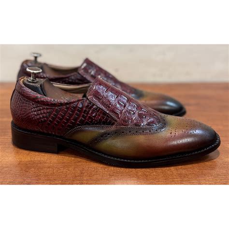 Buy Dual Patina Croco Slip-on