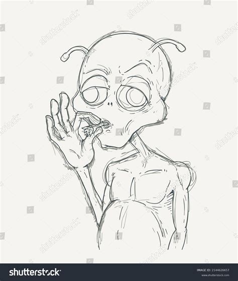 Alien Smoking Drawing 的图像结果