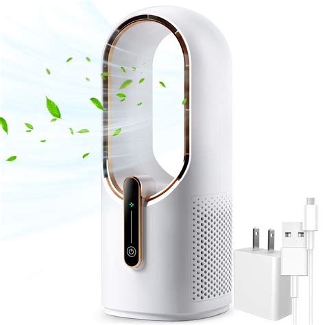 Desk Fan Bladeless, 11.8 Inch Office Fan Small, Quiet, 3 Speed ...