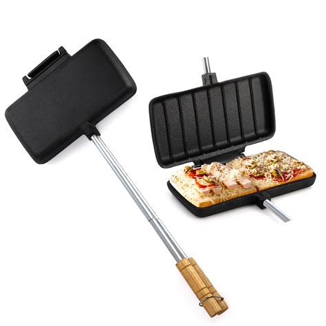 Amazon.com: Coloch Double Pie Iron Sandwich Maker, Cast Iron Campfire ...