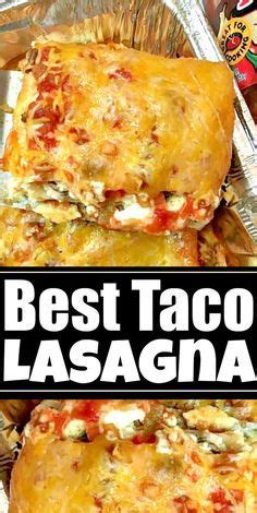 Taco Lasagna   Recipe   Mexican food recipes, Taco lasagna  