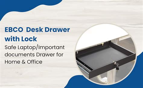 EBCO Steel Desk Drawer With Lock | Drawer For Table/Desk | Safe Laptop ...