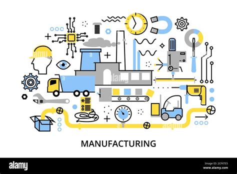 Manufacturing Process Vector Image 的图像结果