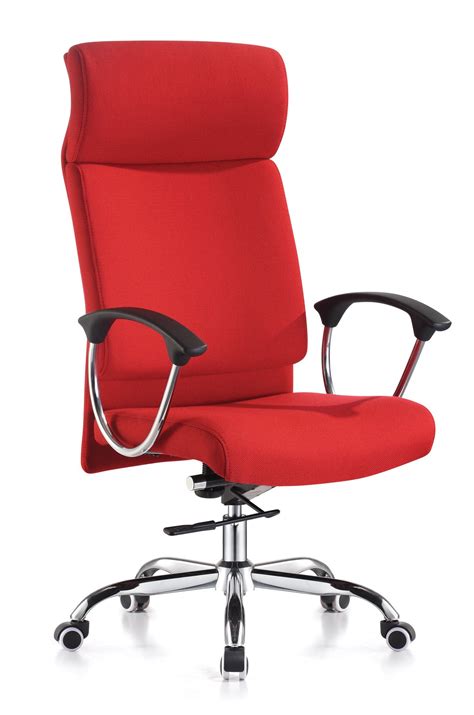 Modern Office Furniture Red Color Fabric Desk Director Office Chair ...