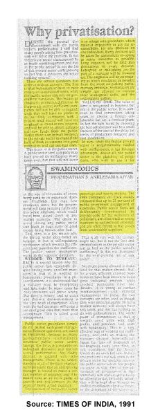 WHY PRIVATISATION? | MAY 1991 | India Before 1991
