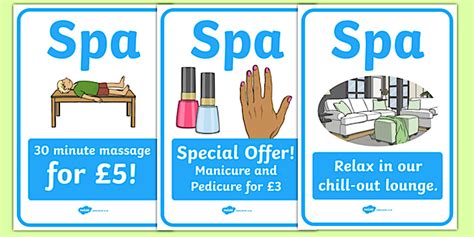 The Spa Role Play Posters