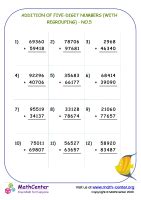 Addition of five-digit numbers (with regrouping) - no.4 | Worksheets ...