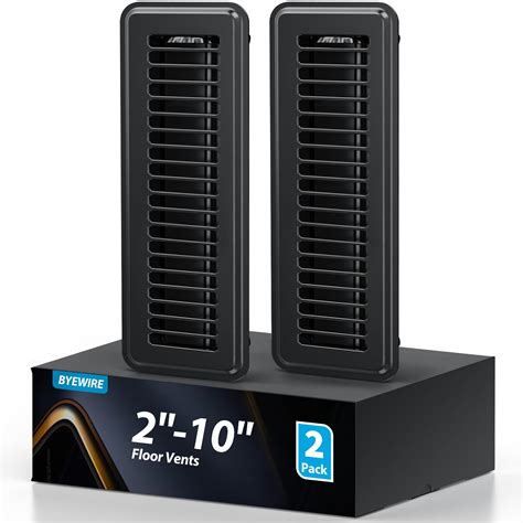 2x10 Floor Register, Floor Vent Covers 2 Pack, Steel Adjustable Air ...