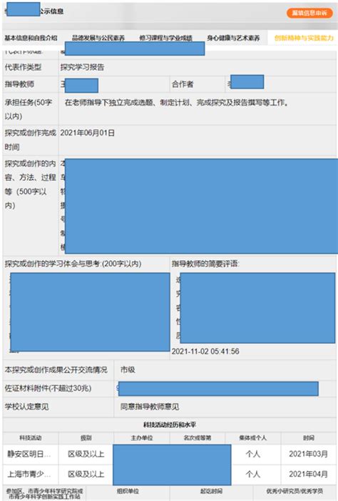 高中综评艺术素养填写模板