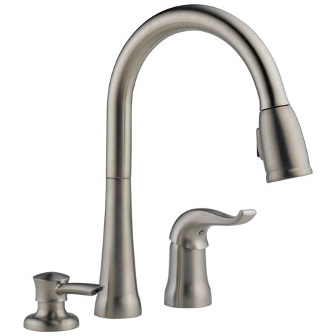 Delta Faucet Kate Pull Down Kitchen Faucet Brushed Nickel, Kitchen ...