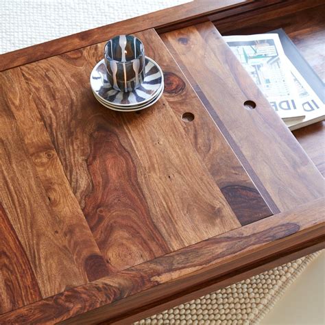 Solid sheesham Coffee Table with storage – J.L.HOME DECOR
