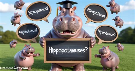 What's the Plural of Hippopotamus? Is it Hippopotamuses?
