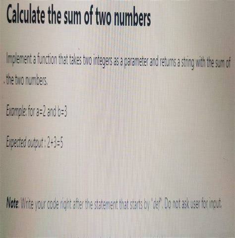 Algorithm Sum of Two Numbers 的图像结果